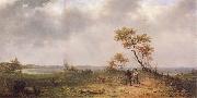 Martin Johnson Heade Zwei Jager in einer Landschaft oil on canvas